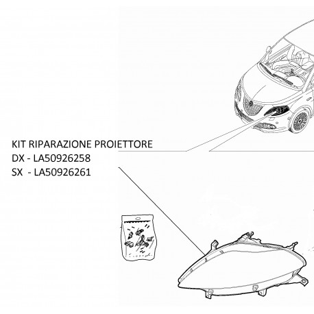 KIT RIPARAZ. FARO SX LC Y 2011