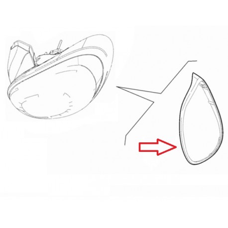 CORNICE FANALE POST.DX FI 500L 2012> CROM.