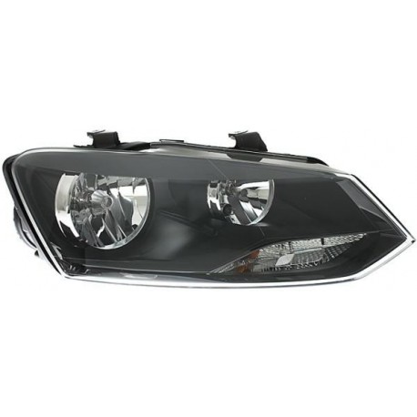 PROIETTORE SX VW POLO 2009>2014 H4 PARAB.NERA